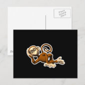 怠けのまわりに猿 ポストカード (正面/裏面)