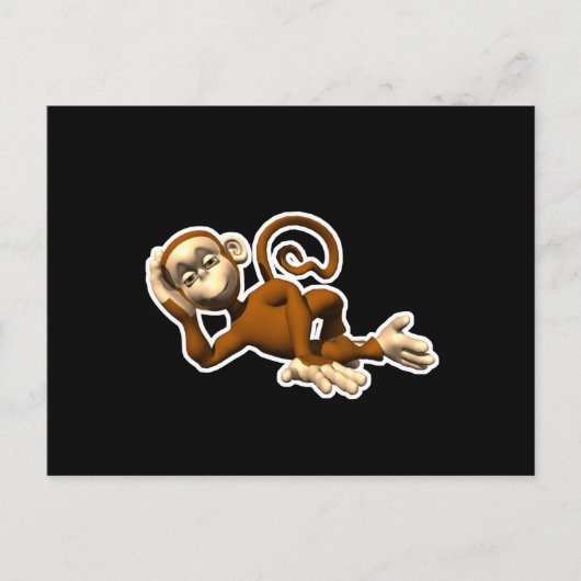 怠けのまわりに猿 ポストカード (正面)