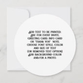 怠けは時の泥棒だ 招待状 (裏面)