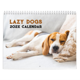 怠けパーソナライズされたおもしろい犬2025 カレンダー
