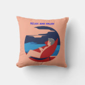 怠けリラックス者の態度グラフィックデザイン クッション (正面)