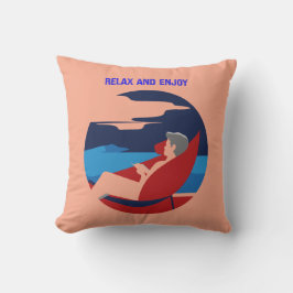 怠けリラックス者の態度グラフィックデザイン クッション