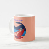 怠けリラックス者の態度グラフィックデザイン コーヒーマグカップ (正面左)