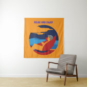 怠けリラックス者の態度グラフィックデザイン タペストリー (インサイチュ)