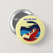 怠けリラックス者の態度グラフィックデザイン 缶バッジ (正面&裏面)