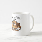 怠け犬ミーム カートゥーン コーヒーマグカップ (正面右)