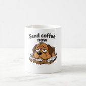 怠け犬ミーム カートゥーン コーヒーマグカップ (中央)