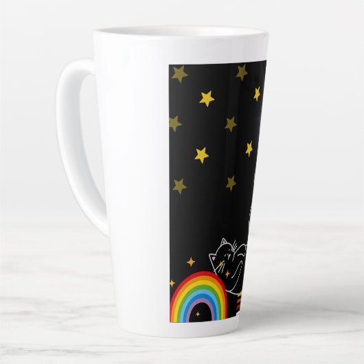 怠け猫 カフェラテマグ (左アングル)