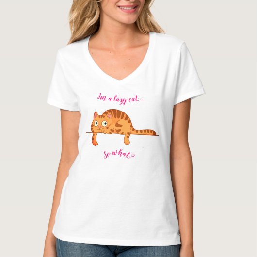 怠け猫 Tシャツ (正面)