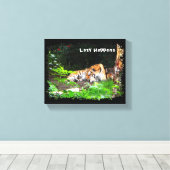 怠け者がシベリア虎を起こす キャンバスプリント (インサイチュ (ウッドフロア))