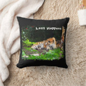 怠け者がシベリア虎を起こす クッション (ブランケット)