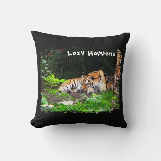 怠け者がシベリア虎を起こす クッション (正面)