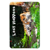 怠け者がシベリア虎を起こす マグネット (縦)