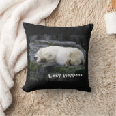 怠け者が極熊を起こす クッション (ブランケット)