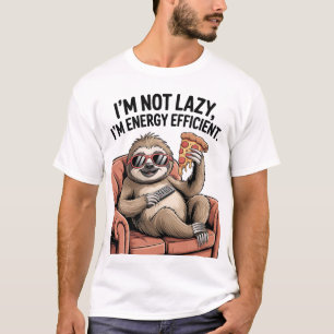 怠け者じゃない、エコロジカル思考 Funny Sloth P Tシャツ