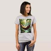 怠け者じゃない、省エネだ Tシャツ (正面フル)