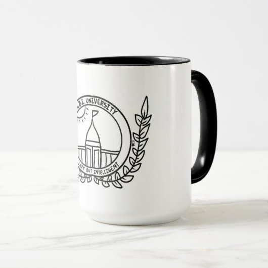 怠け者だが知性がある(TM)大学コーヒーマグ マグカップ (正面右)