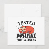 怠け者であることが証明されました ナマケモノ ポストカード (正面/裏面)