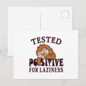 怠け者であることが証明されました ナマケモノ ポストカード (正面/裏面)