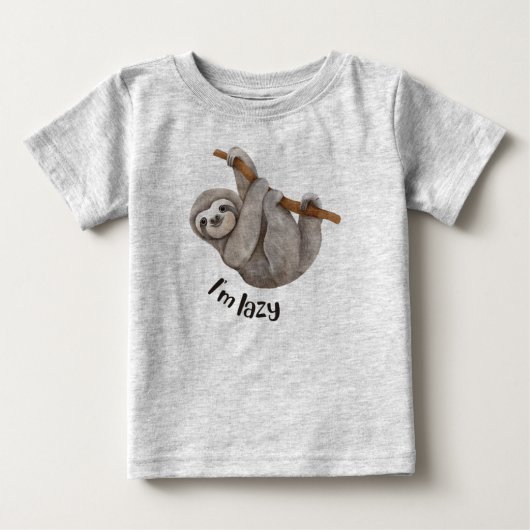 怠け者です ベビーTシャツ (正面)