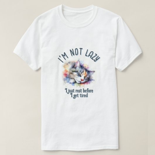 怠け者なんかじゃない Tシャツ (デザイン正面)