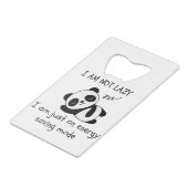 怠け者のおもしろいパンダ クレジットカード栓抜き (裏面アングル)