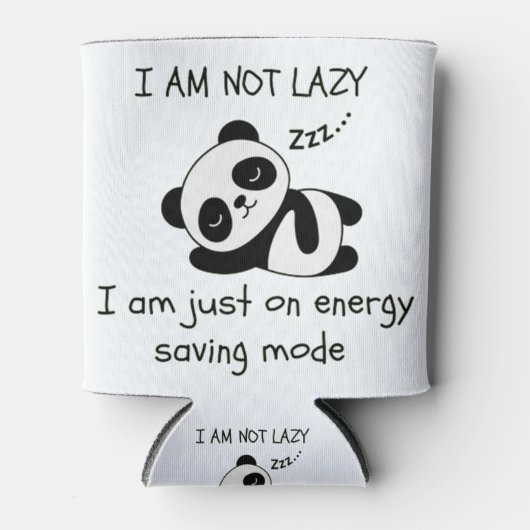 怠け者のおもしろいパンダ 缶クーラー (正面)