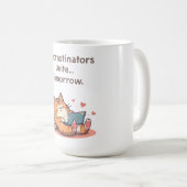 怠け者のための猫のモチベーショングッズ - Procrastinators Uni コーヒーマグカップ (正面右)