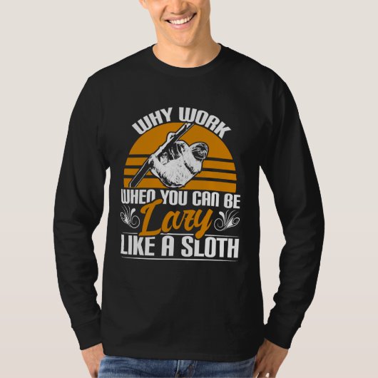 怠け者のように怠け者おもしろいの動物園 Tシャツ (正面)