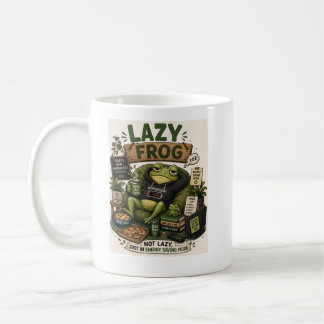 怠け者のカエル 省エネモード かわいいカエル ユーモア コーヒーマグカップ