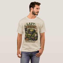 怠け者のカエル 省エネモード かわいいカエル ユーモア Tシャツ