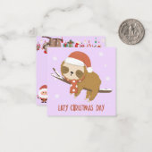 怠け者のクリスマス・デー ノートカード (正面/裏面インサイチュ)