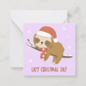 怠け者のクリスマス ノートカード (正面)