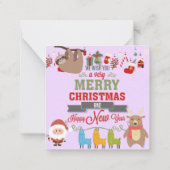 怠け者のクリスマス ノートカード (裏面)