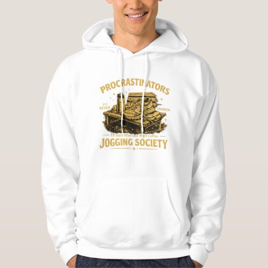 怠け者のジョギング社会 ジョギング・ランニングTシャツ パーカ (正面)