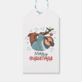 怠け者のナマケモノのクリスマス ギフトタグ (正面)