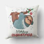 怠け者のナマケモノのクリスマス クッション (裏面)