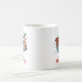 怠け者のナマケモノのクリスマス コーヒーマグカップ (中央)