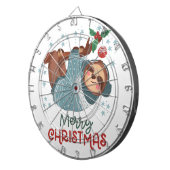 怠け者のナマケモノのクリスマス ダーツボード (正面右)