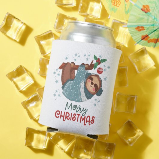 怠け者のナマケモノのクリスマス 缶クーラー (インサイチュ 夏)