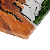 怠け者のパーソナライズされた虎 カッティングボード (角)