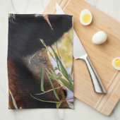 怠け者のレッサーパンダ キッチンタオル (四つ折り)