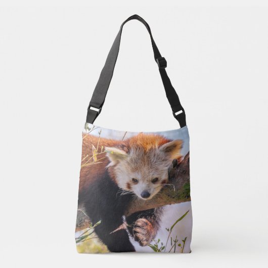 怠け者のレッサーパンダ クロスボディバッグ (正面)