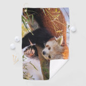 怠け者のレッサーパンダ ゴルフタオル (インサイチュ)