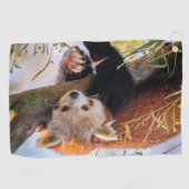怠け者のレッサーパンダ ゴルフタオル (横)