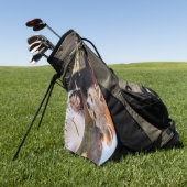 怠け者のレッサーパンダ ゴルフタオル (グリーン)