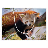 怠け者のレッサーパンダ ラージペーパーバッグ (裏面)