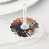 怠け者のレッサーパンダ ワイングラスタグ (クローズアップ)