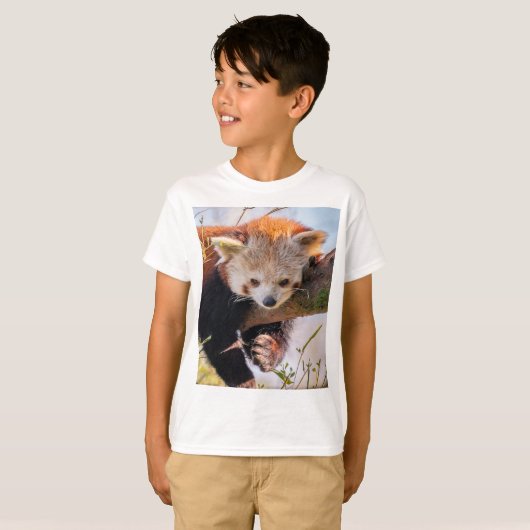 怠け者のレッサーパンダ Tシャツ (正面フル)