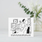 怠け者の夫がテレビで競馬を見る ポストカード (スタンド正面)